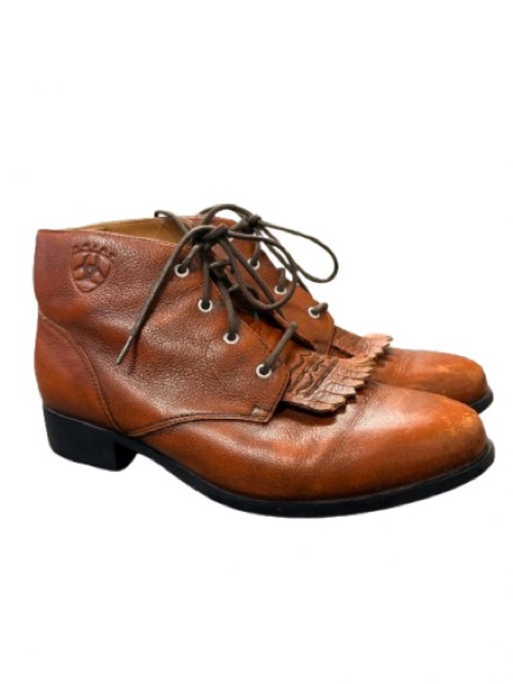 Ariat Kilte Western Tassel Ankle Boots Women’s 8.5 Brown Leather 16029